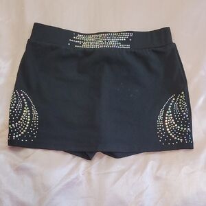 Black Skort with Rhinestone Accents